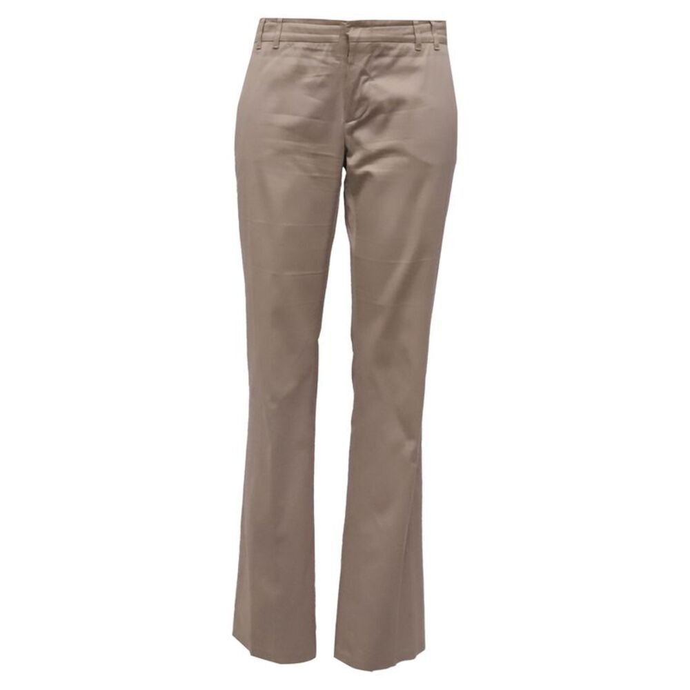 Gucci Bootcut Trousers in Beige Cotton